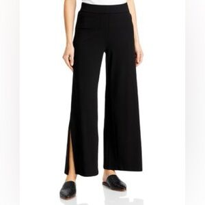 Eileen Fisher silk Wide Leg Split Hem Pants Sz L